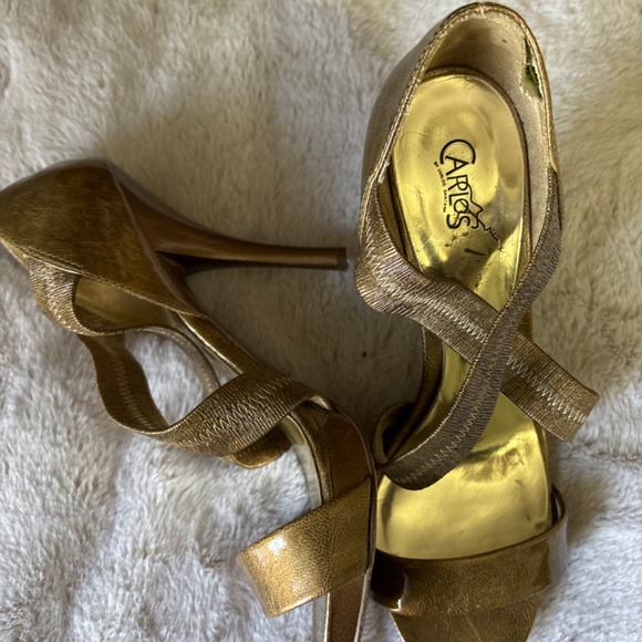 Carlos Santana sexy gold sandals - Picture 3 of 4